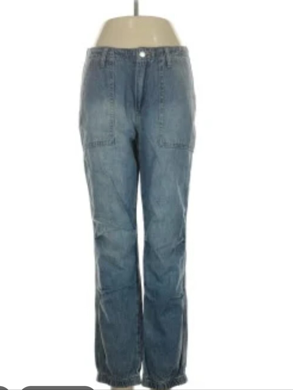 Rebecca Minkoff Faded Blue Wide-Leg Denim Jeans